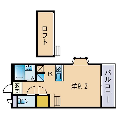 リバーサイド梅光園(ワンルーム/3階)の間取り写真