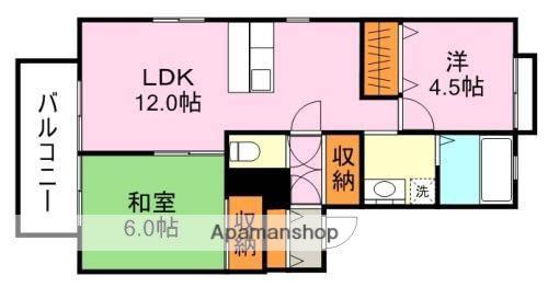パークサイド(2LDK/2階)の間取り写真