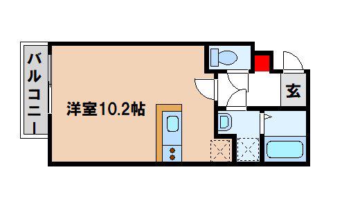 モアナサーフ基山(ワンルーム/1階)の間取り写真