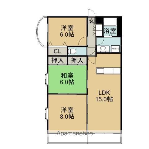 サンビーム将(3LDK/3階)の間取り写真