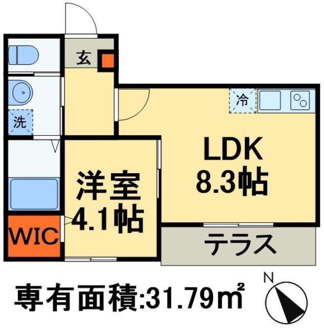 キャメル北松戸3(1LDK/1階)の間取り写真