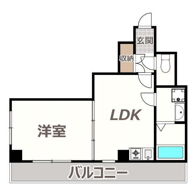 シティコート山坂(1LDK/7階)の間取り写真
