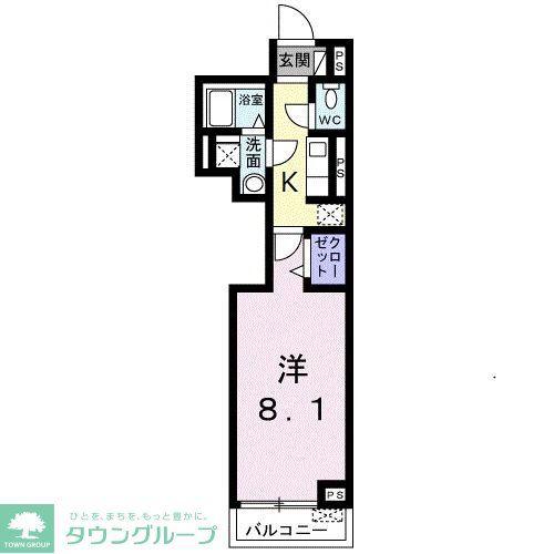 スアヴィス舎人(1K/3階)の間取り写真