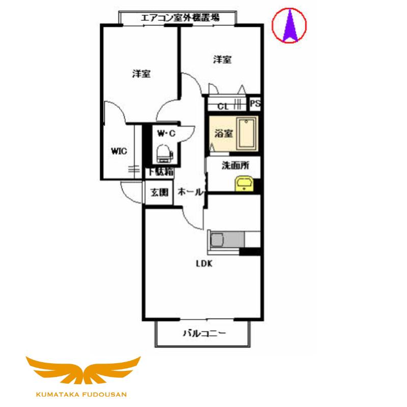 エマーブルEZU (2LDK/3階)の間取り写真