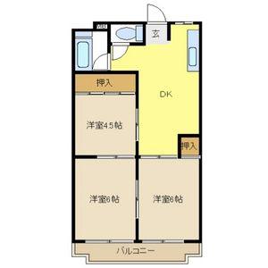 メゾン横町(3DK/2階)の間取り写真