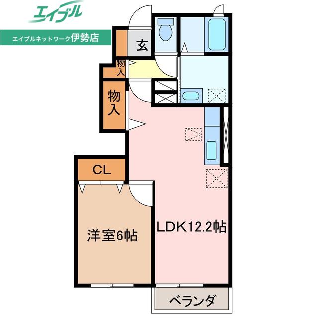 アルカンシエル(1LDK/1階)の間取り写真