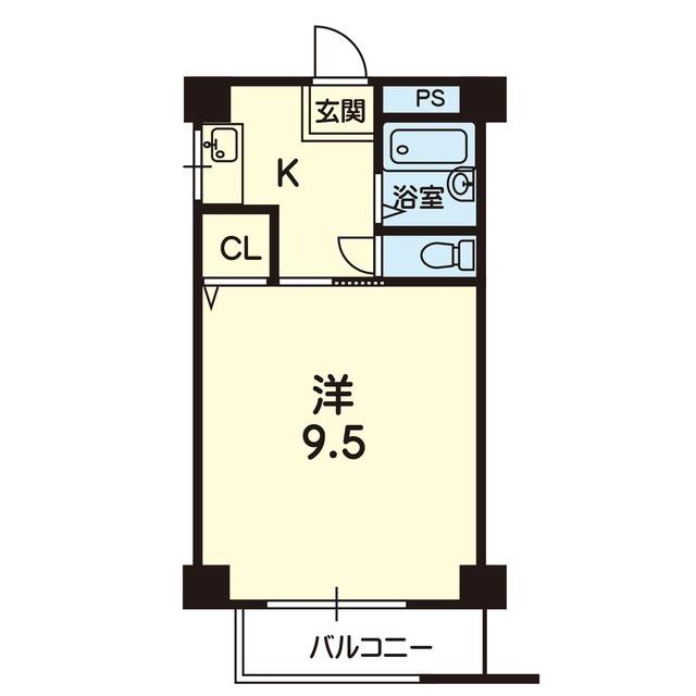 BLOOM大江(1K/2階)の間取り写真