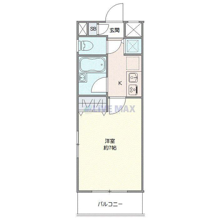 プレールドゥーク西新宿(1K/5階)の間取り写真