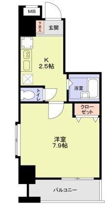 ロリエ笹塚(1K/5階)の間取り写真