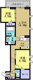 セレーノ・フォレ(2LDK/3階)の間取り写真