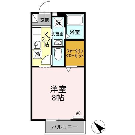 シティベルIYODA A(1K/1階)の間取り写真