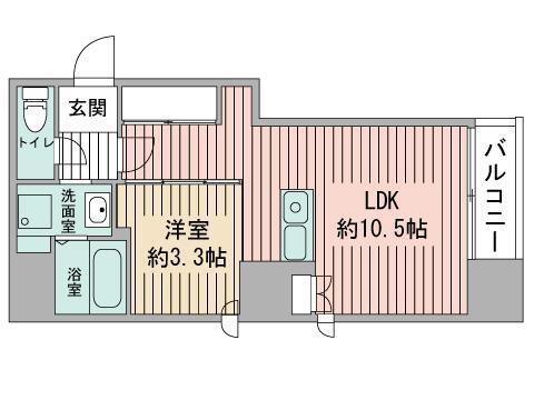ビッグタワー大通公園(1LDK/10階)の間取り写真