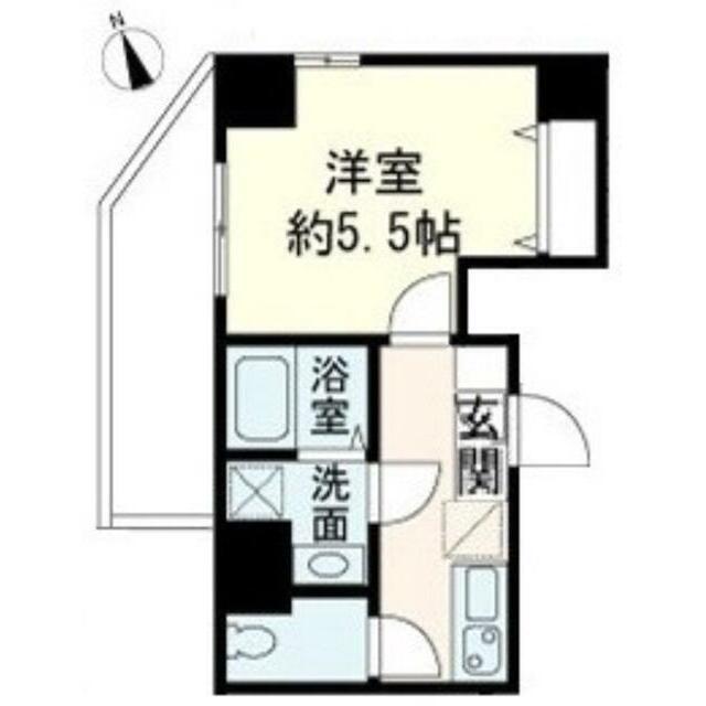 ブリヤン諏訪台 部屋番号602(1K/6階)の間取り写真