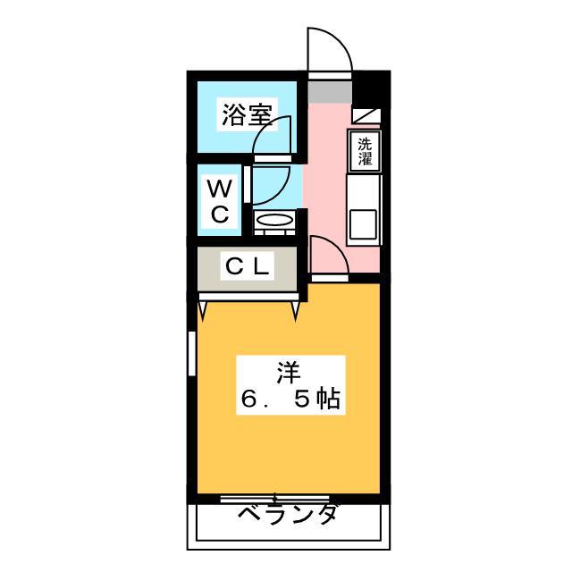 カーサリヴェール(1K/2階)の間取り写真