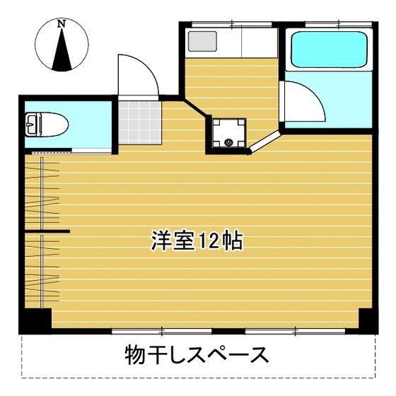 MARUCO亀田(ワンルーム/1階)の間取り写真