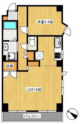 KIRAKUII(1LDK/3階)の間取り写真