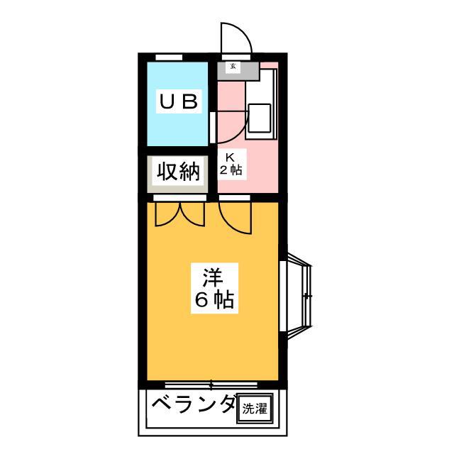 モアコーポ(1K/2階)の間取り写真
