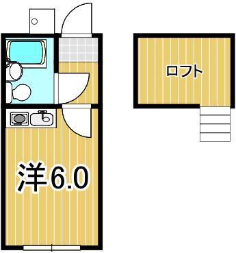 サンエール赤坂(ワンルーム/1階)の間取り写真