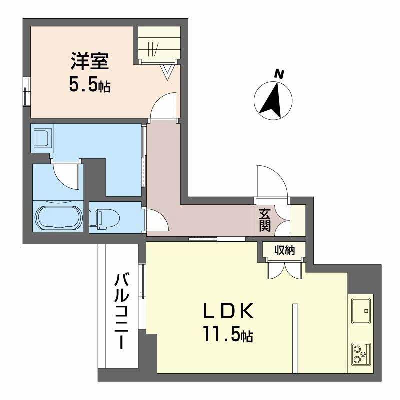 エトリヴィエール(1LDK/3階)の間取り写真