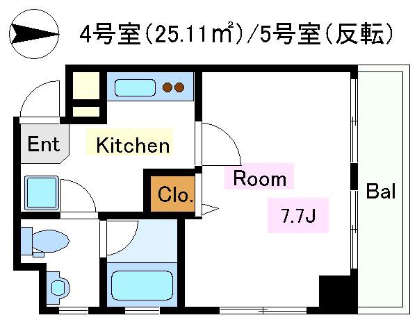RISE(1K/2階)の間取り写真