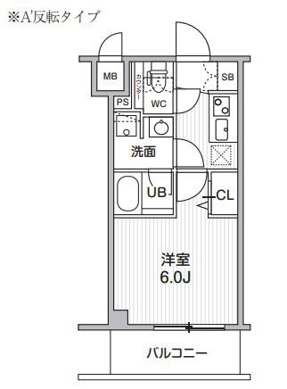 S-RESIDENCE横濱磯子ALIZE(1K/1階)の間取り写真