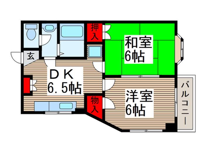 MAISON DO LEO(2DK/4階)の間取り写真