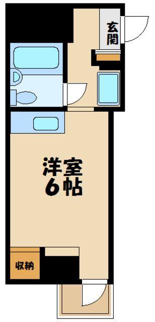 アバンデントビル(ワンルーム/2階)の間取り写真
