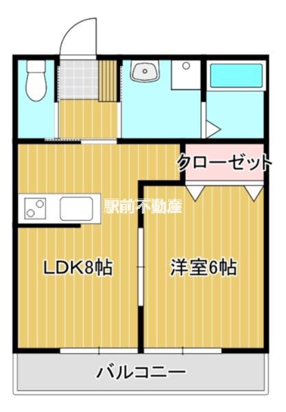 DETENTE-I(1LDK/1階)の間取り写真