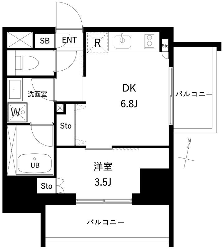 プレディアコート西日暮里(1DK/10階)の間取り写真