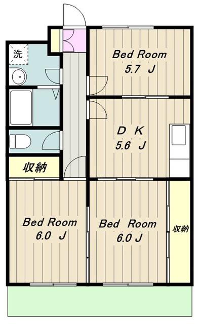 シルベ-ル(3DK/3階)の間取り写真