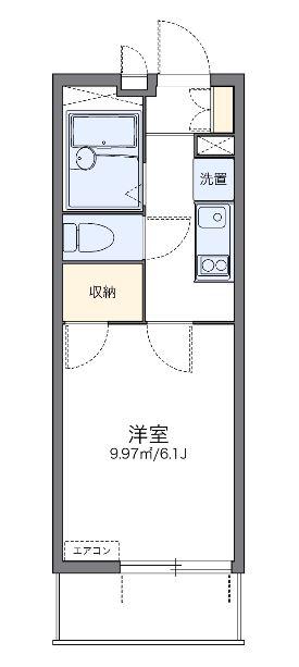 レオパレス兵庫駅南通(1K/2階)の間取り写真