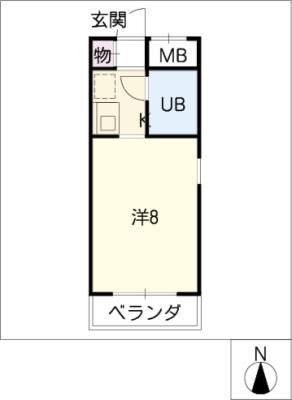 グリーンテラス20(1K/2階)の間取り写真