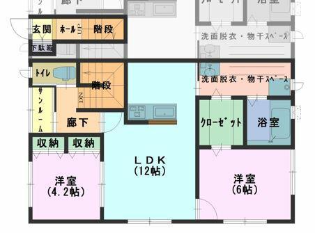 エルシオン(2LDK/2階)の間取り写真
