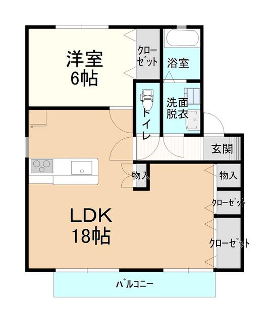 パークサイド大内(2LDK/2階)の間取り写真