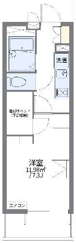 レオパレス南台(1K/2階)の間取り写真