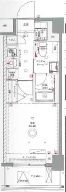 AZEST西川口III(1K/10階)の間取り写真