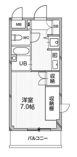 TS GARDEN 都筑ふれあいの丘(ワンルーム/3階)の間取り写真