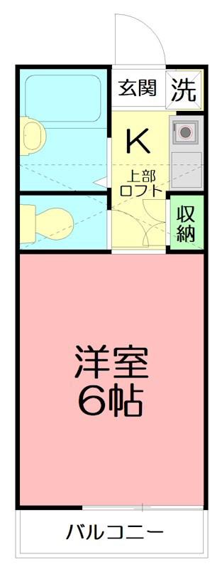 ルミエールミタ(1K/2階)の間取り写真