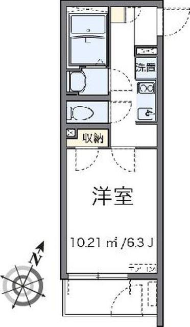 クレイノGRACE(1K/4階)の間取り写真