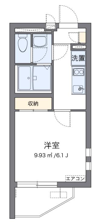 リーブルくにたち(1K/3階)の間取り写真