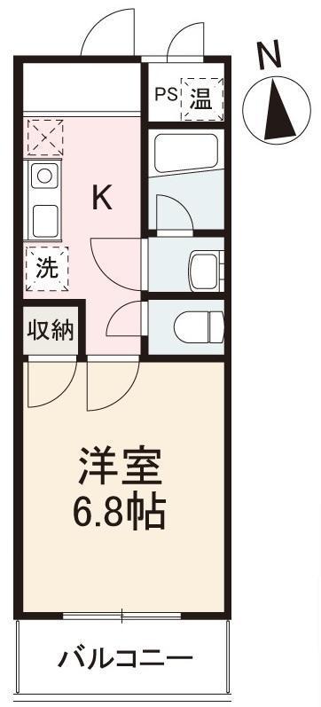 SYビル(1K/3階)の間取り写真