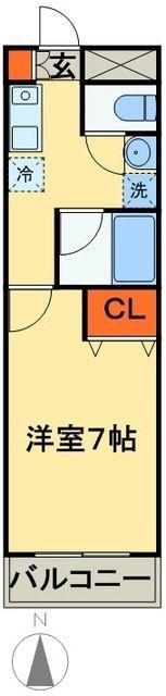ヴェラジオ I(1K/1階)の間取り写真