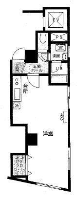 宝恵マンション(ワンルーム/3階)の間取り写真