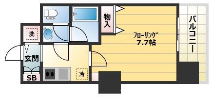 東明マンション新東(1K/7階)の間取り写真