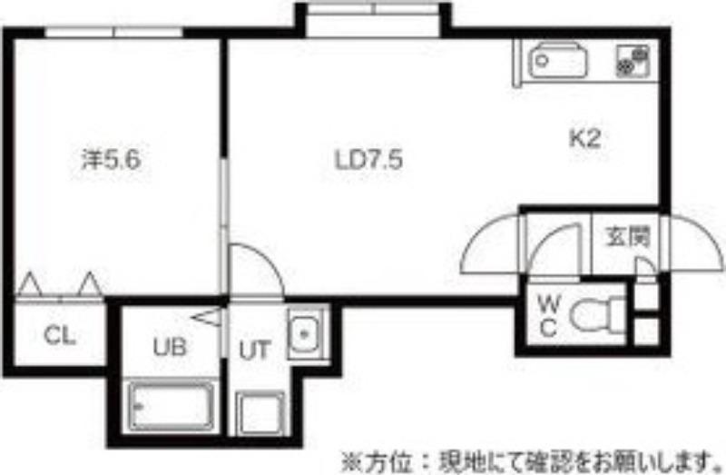 ドリームハウス(1LDK/2階)の間取り写真