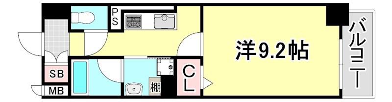 リベルタ元町通(1K/5階)の間取り写真