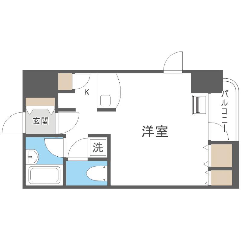 サンシャインシティ弐番館(1K/5階)の間取り写真