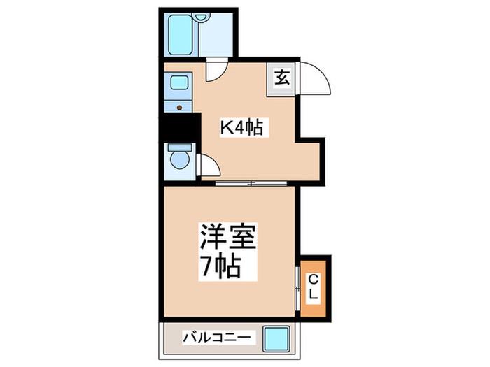 ピジェブラン九条(1K/3階)の間取り写真