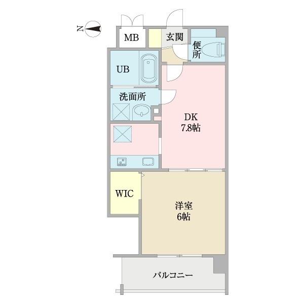 BIG MOG(1DK/5階)の間取り写真