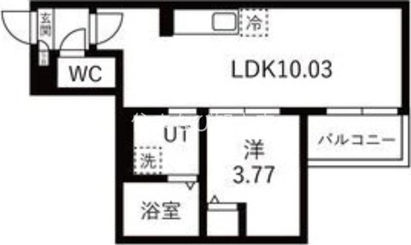 JACK NODAI(1LDK/2階)の間取り写真